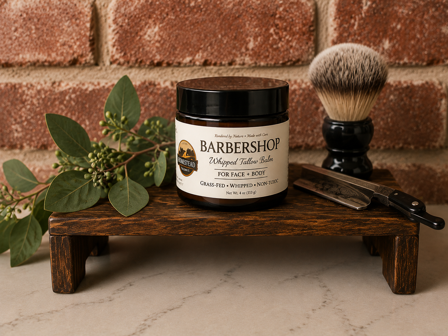 Barbershop Whipped Beef Tallow Balm – Natural Moisturizer Whipped Tallow Balm